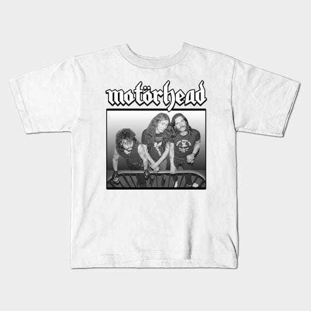 Motorhead White Black Kids T-Shirt by Pemandangan Kenangan 2000